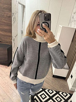 Свитер Lora LR918 black - делук