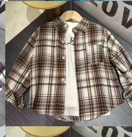 Рубашка Фунтик 8828 brown-khaki - делук
