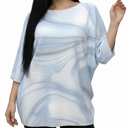 Свитер Elena&Vika 26125 l.blue - делук