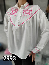 Вышиванка Mmc Clothes 2993 white-pink - делук