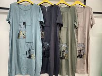 Платье Immei 10797 khaki - делук