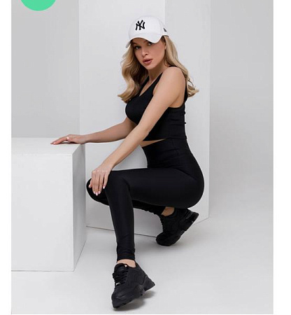 Лосины Kenalin 4499 black (2XL-5X) - делук