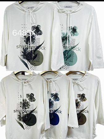 Свитер Gertie 6485 white-mint - делук