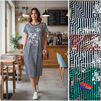 Платье Homewear M151-1 mix - делук