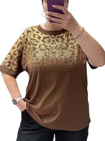 Футболка Elena&Vika 25110 brown - делук