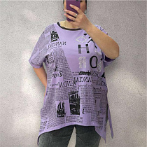 Футболка Levisha 25319 lilac - делук