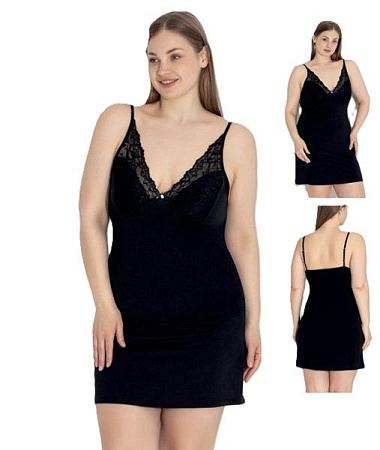 Ночнушка Cotpark 18297B black - делук