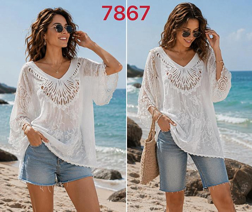 Блузка Gertie 7867 white - делук