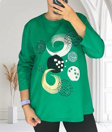 Свитер Elena&Vika 27087 green - делук