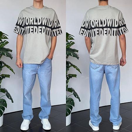 Футболка Three Black 2150 grey - делук