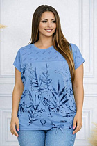 Футболка Elena&Vika 26012 l.blue - делук