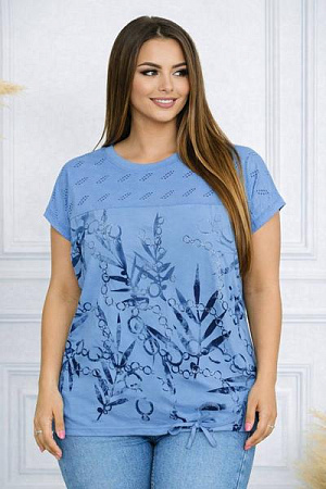 Футболка Elena&Vika 26012 l.blue - делук