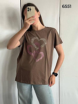 Футболка Fsn 6551 brown - делук
