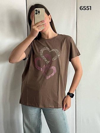 Футболка Fsn 6551 brown - делук