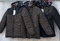 Куртка Shon S1653 brown-black - делук