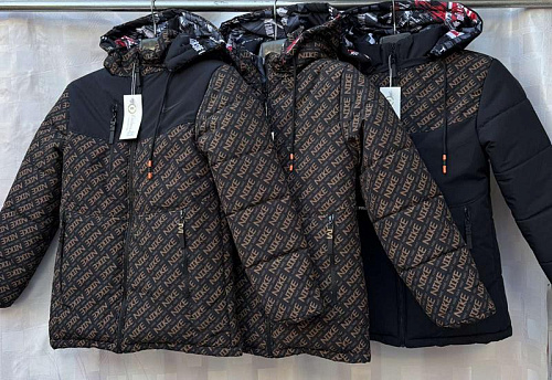 Куртка Shon S1653 brown-black - делук