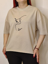 Футболка Kosta A106 beige - делук