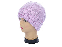 Шапка Angelica Ангора на флісі 2006-2 pink - делук