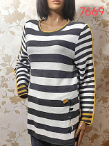 Свитер Lida 7669 white-black - делук