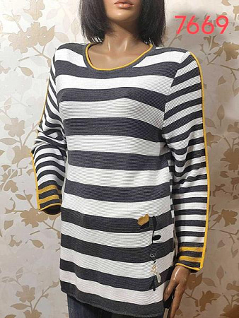 Свитер Lida 7669 white-black - делук