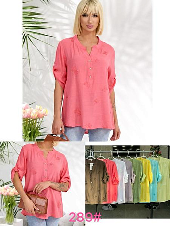 Блузка Jjf 289 green - делук