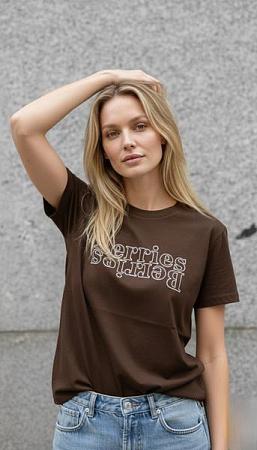 Футболка Lora LR1172 brown - делук