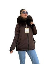 Пуховик Yafeier 868 brown песец - делук