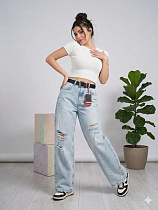 Джинсы Maxim Jeans 3322-041-2 l.blue - делук