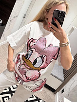 Футболка Lora LR1095 white - делук