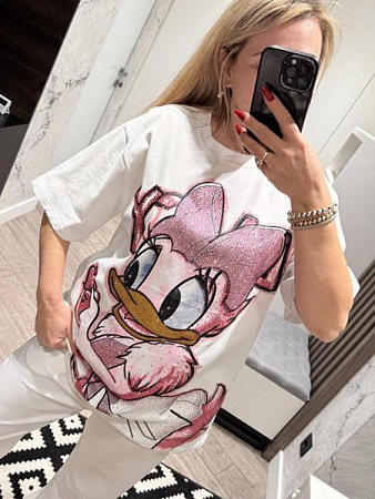 Футболка Lora LR1095 white - делук