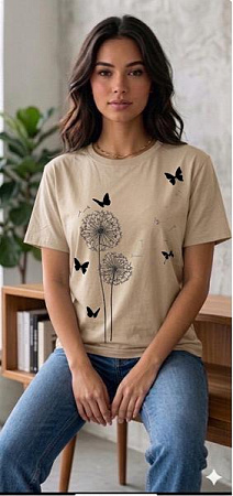 Футболка Levisha 25071 beige - делук