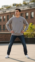 Свитер Shon S3682 l.grey - делук