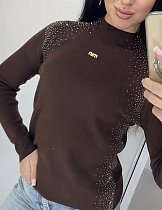 Свитер Lora LR875 brown - делук