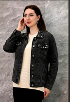Куртка Julia JL1326 black - делук