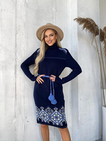 Платье Liza Brend 1106 navy - делук