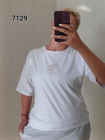 Футболка Fsn 7129 white - делук