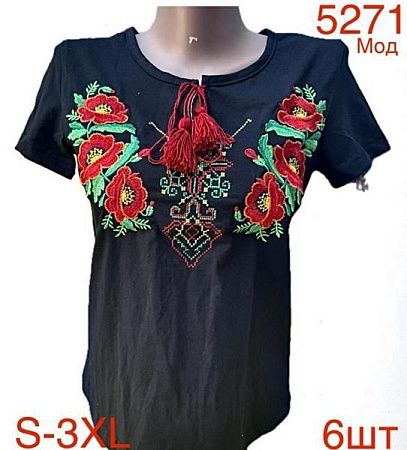 Вышиванка Надийка 5271-4 black - делук