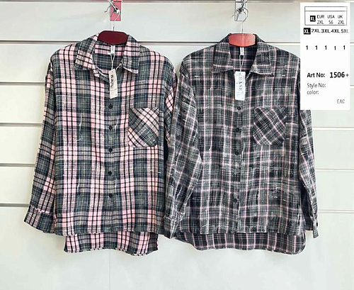 Рубашка Estima 1506 grey-pink - делук