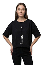 Футболка Fsn 7177 black - делук