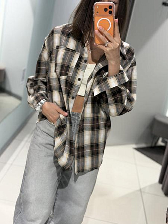 Рубашка Comod 225 grey-brown - делук