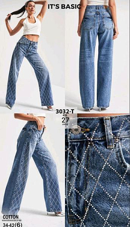 Джинсы Jeans Style 3032T-4S5-27 l.blue - делук