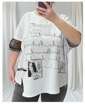 Футболка Levisha 25316 white - делук