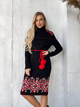 Платье Liza Brend 1106 black-red - делук