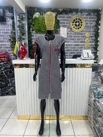Халат Cotpark 5996 white-red - делук