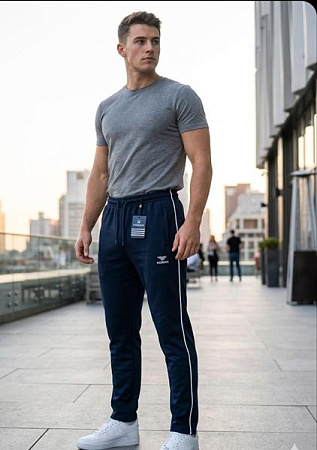 Штаны Спорт Style M.Clothes SM186 navy - делук