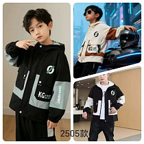 Куртка Flong 2505 black-green - делук