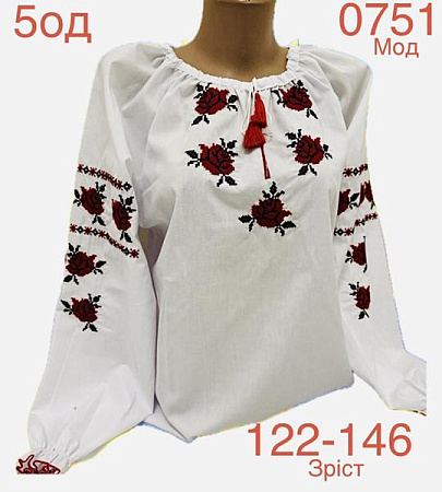 Вышиванка Надийка ND894-0751 white - делук