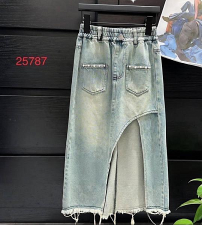 Юбка Delfinka 25787 l.blue - делук