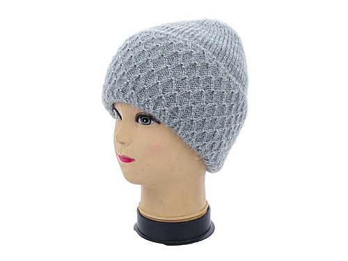 Шапка Angelica ABC001-3 на флісі grey - делук