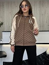 Кофта Спорт Jjf 50159 brown - делук